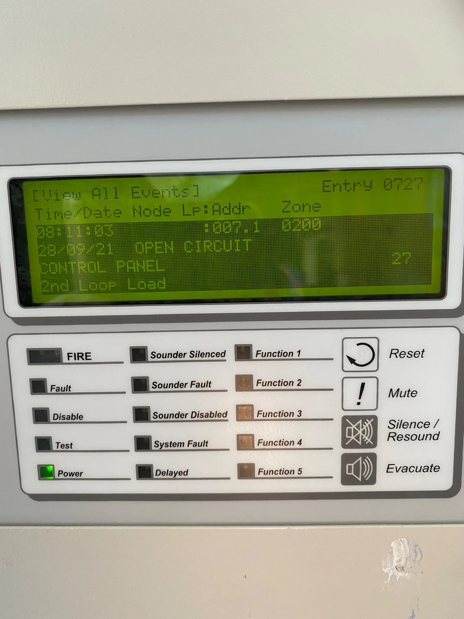 Commercial fire alarm control panel