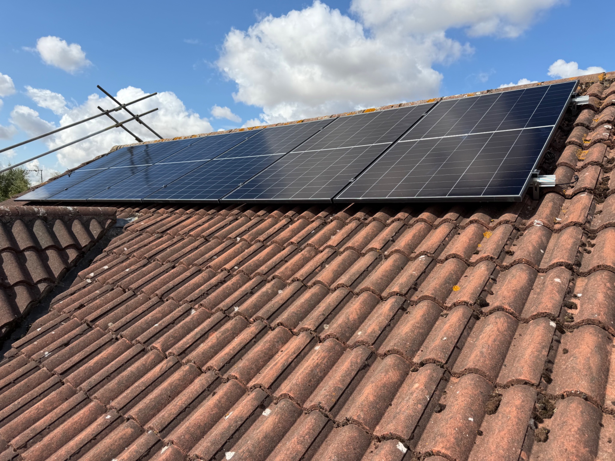 Solar PV panels installed on a tiled house roof in Beverley